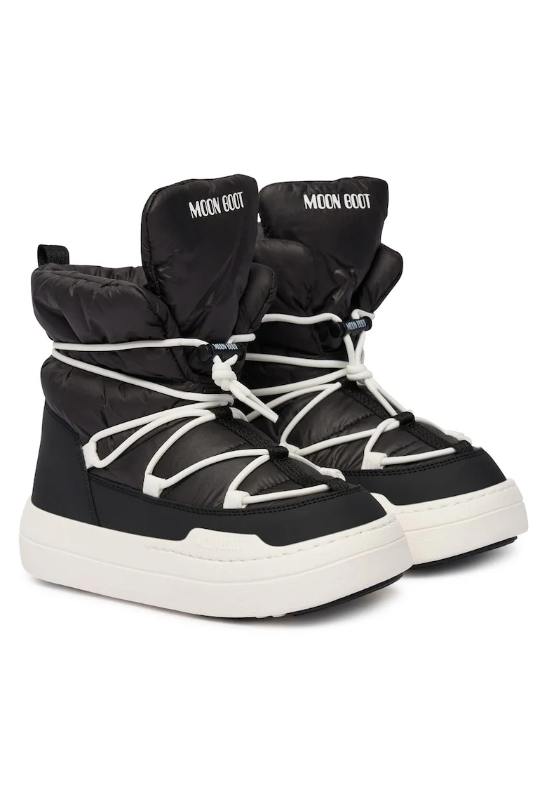 Cizme de zapada Fete,  negru, material sintetic,
