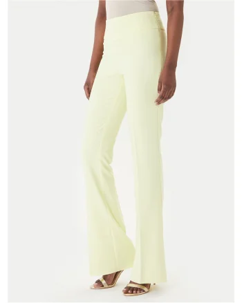 Pantaloni dama,  poliester, slim fit, Galben
