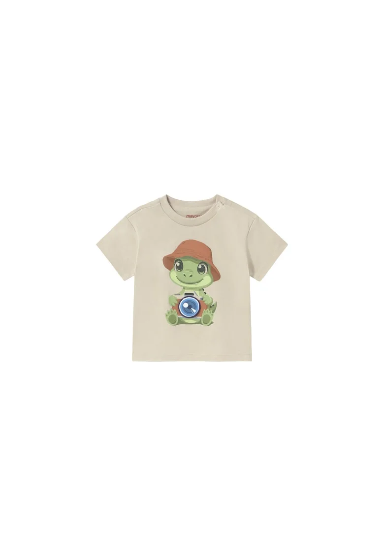 Tricou copii,  bumbac alb, Bej