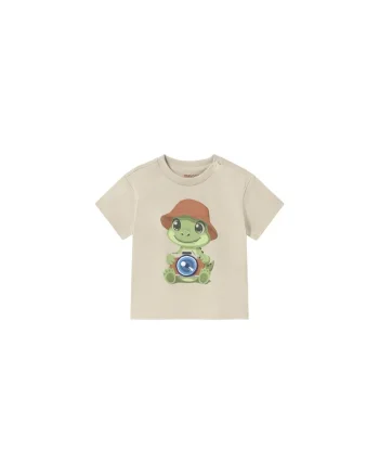 Tricou copii,  bumbac alb, Bej