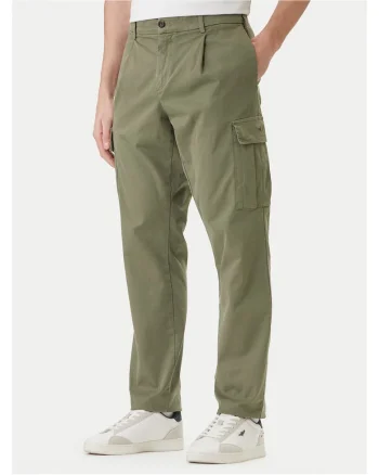 Pantaloni barbati,  bumbac, fermoar, verde