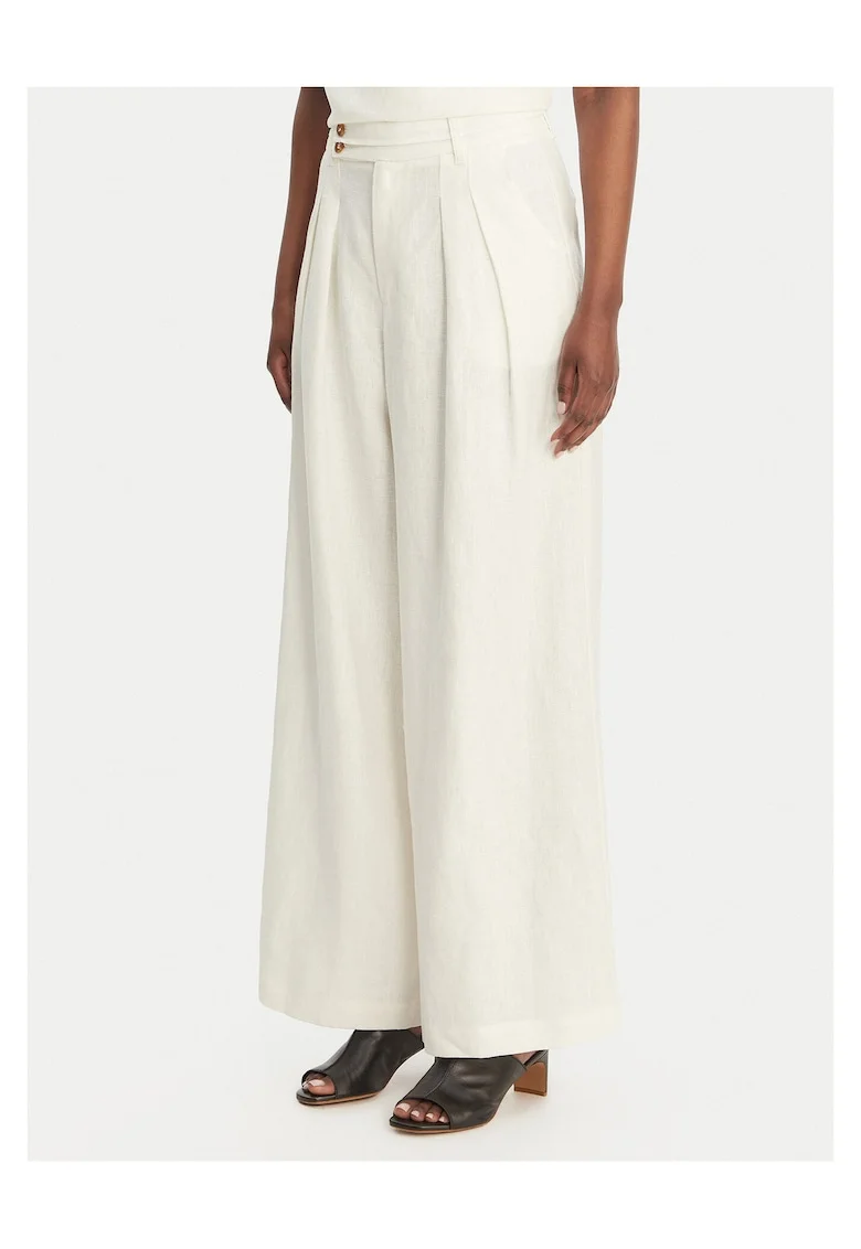 Pantaloni dama  palazzo eleganti alb, Alb