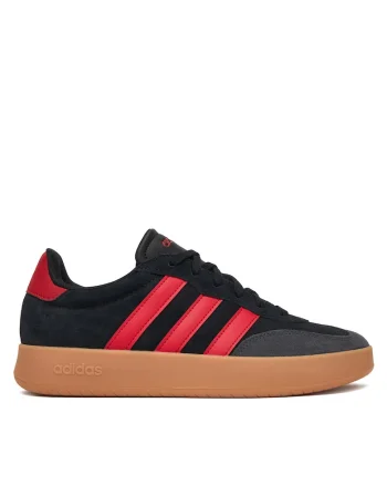 Tenisi barbati,  piele intoarsa, negru, material sintetic