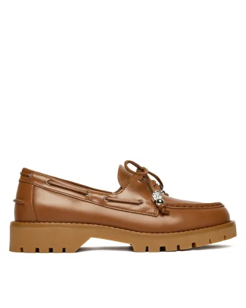 Mocasini dama,  de piele naturala, culoare maro