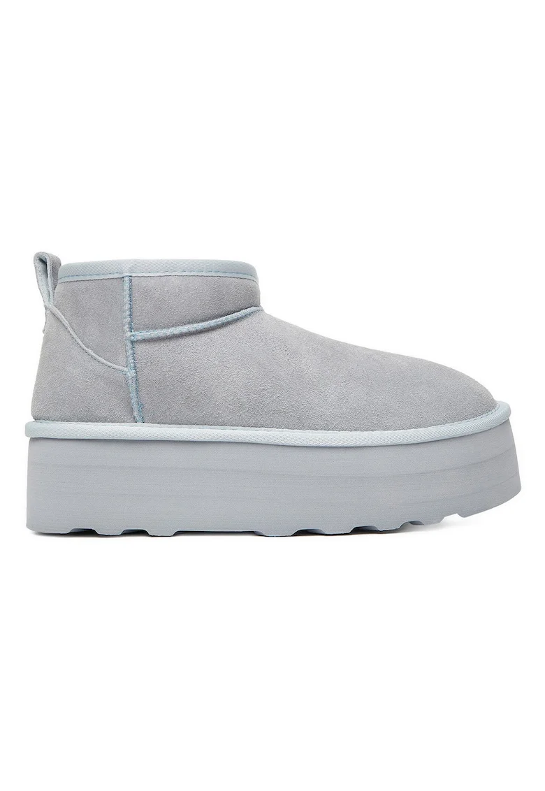 Cizme dama,  piele naturala, albastru, material sintetic,