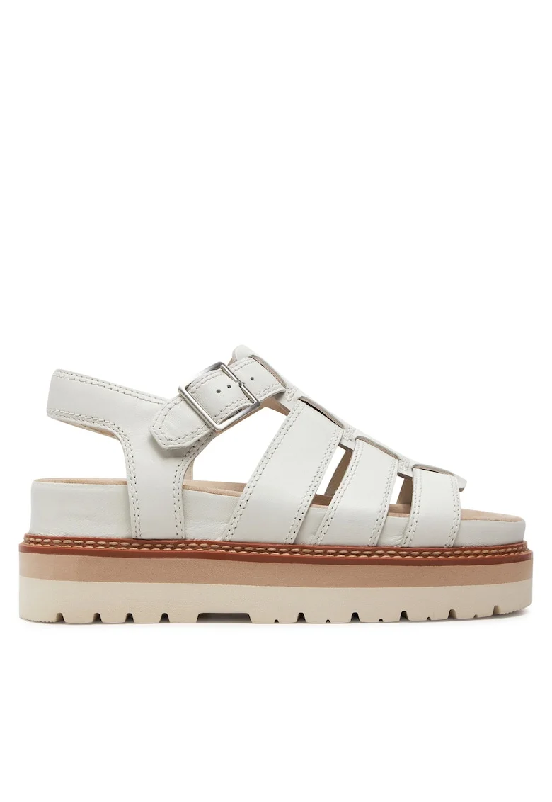 Sandale dama,  piele naturala, albe