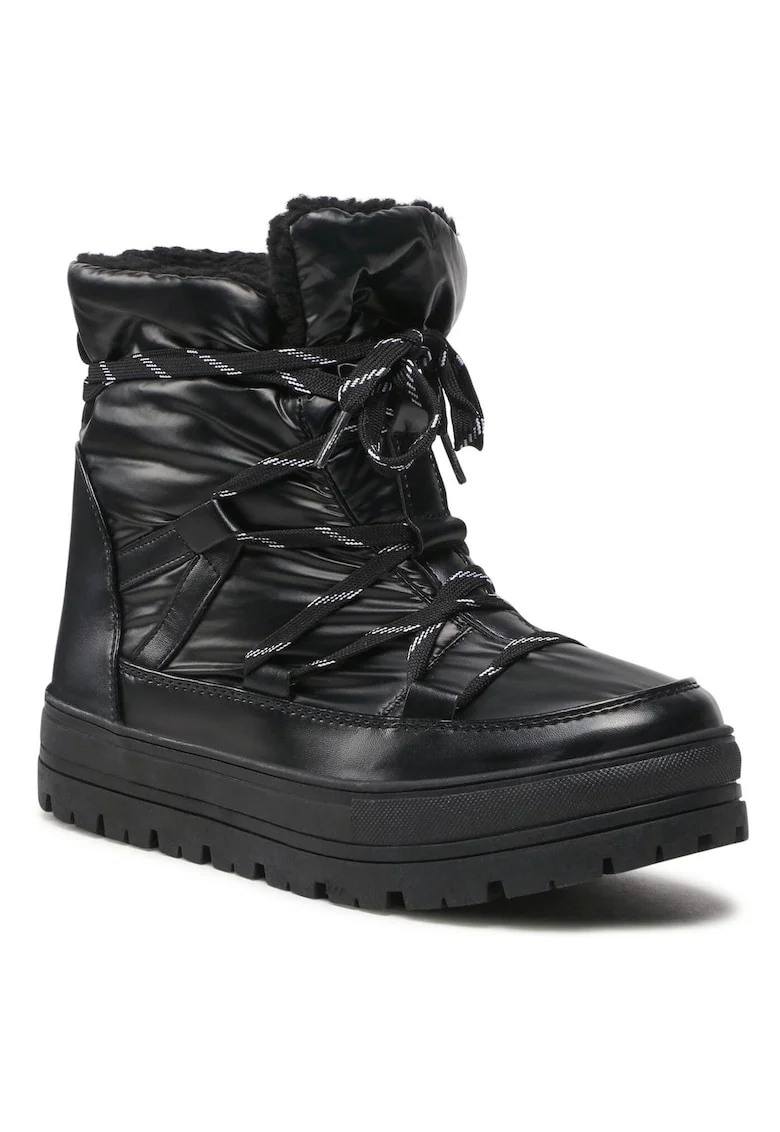 Pantofi dama,  material textil, negru, 37 EU,