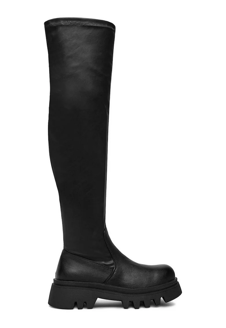 Cizme dama,  material, negru,