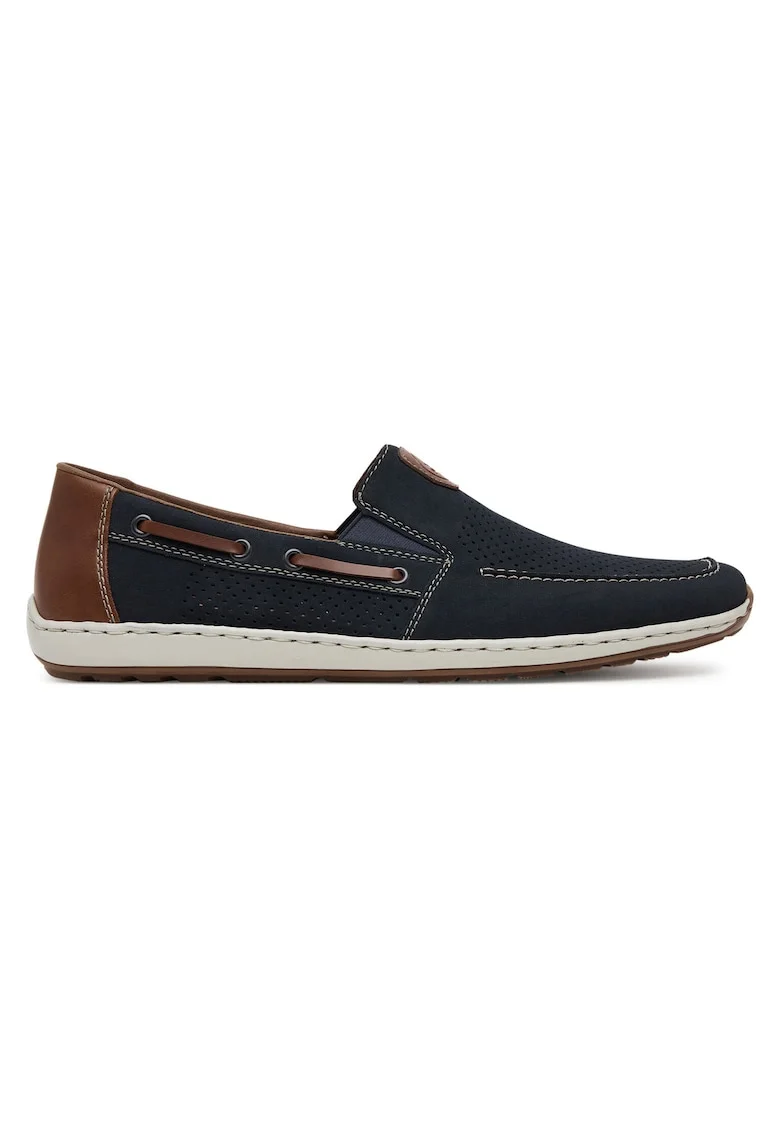 Pantofi barbati,  material sintetic, albastru, confortabil, elegant