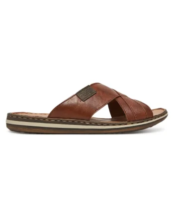 Slapi barbati,  piele naturala, confort excelent, maro