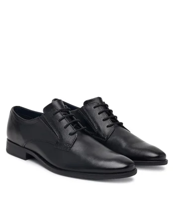 Pantofi barbati,  piele naturala, negru, confortabili