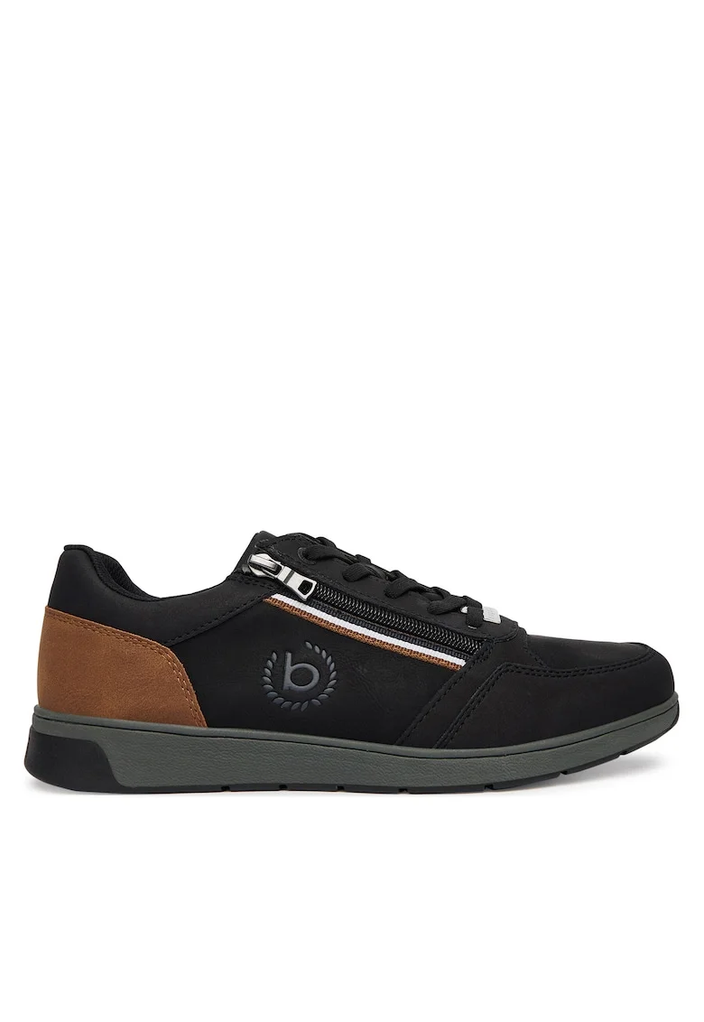 Pantofi barbati,  piele naturala, fermoar, negru