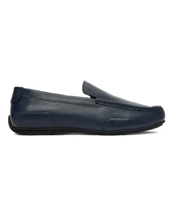 Mocasini pentru barbati,  piele naturala, albastru