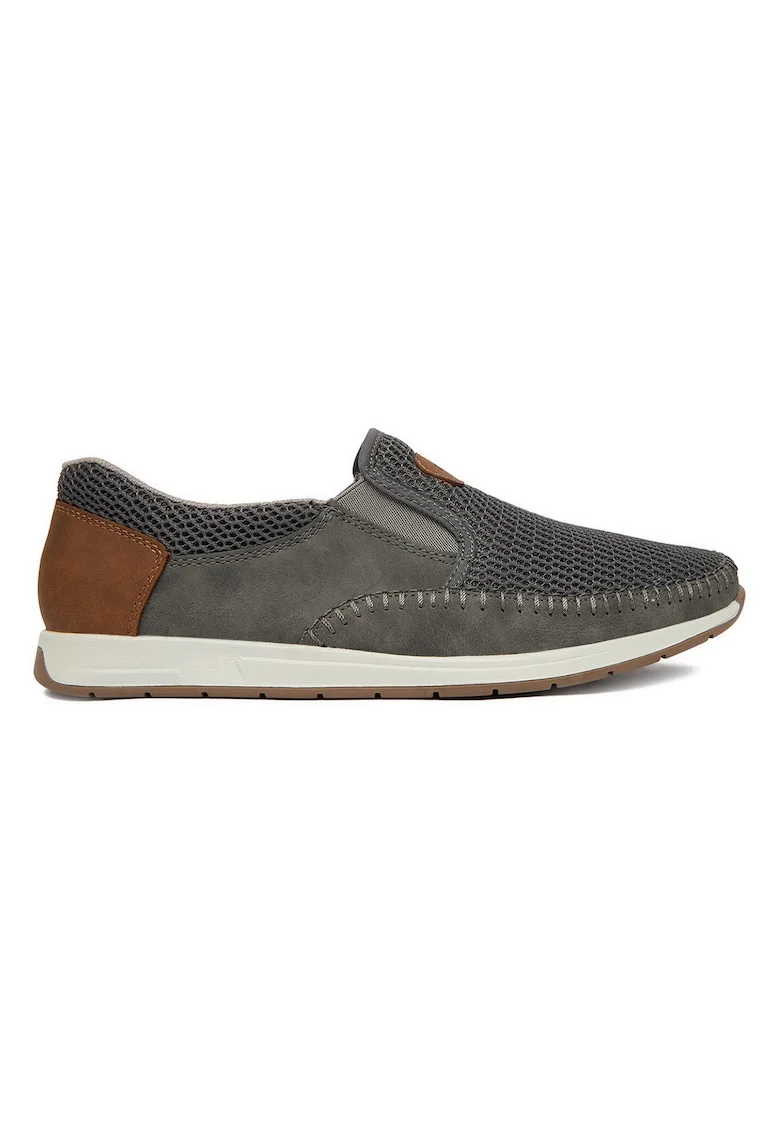 Pantofi barbati,  material textil, confortabili, gri
