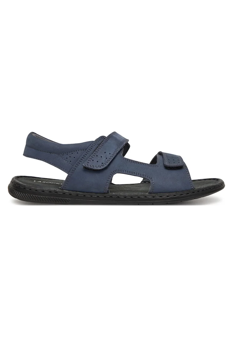 Sandale barbat,  piele naturala, albastru, inchidere velcro