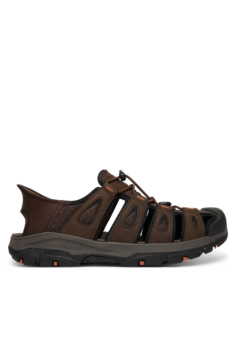 Sandale barbat,  piele ecologica, maro