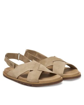 Sandale barbat,  piele naturala, bej,