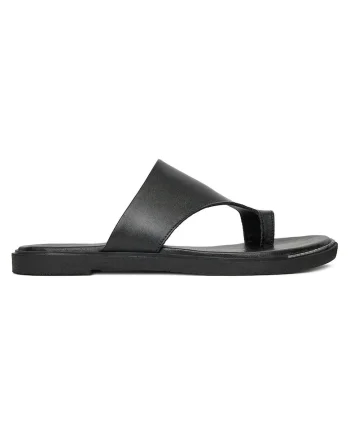 Papuci dama,  piele naturala, negru, design minimalist