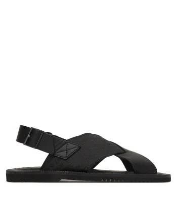 Sandale barbat,  piele naturala, negru,