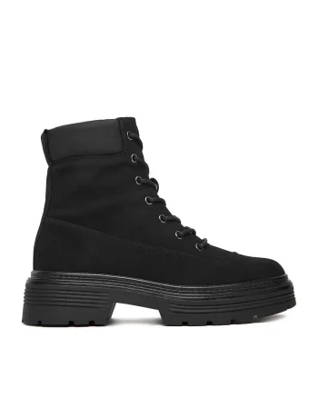 Ghete dama,  material sintetic, negru,