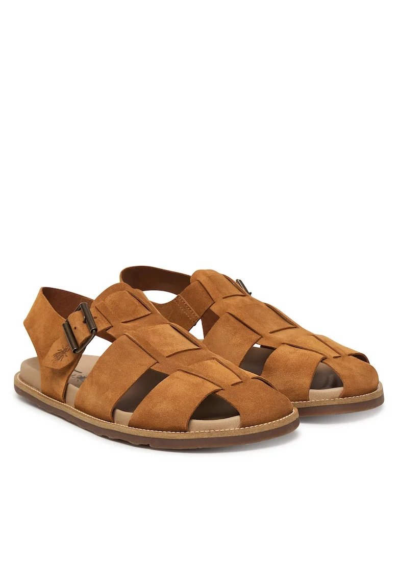 Sandale  piele naturala, maro,