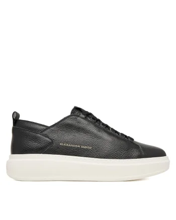 Tenisi barbati,  piele naturala, culoare negru