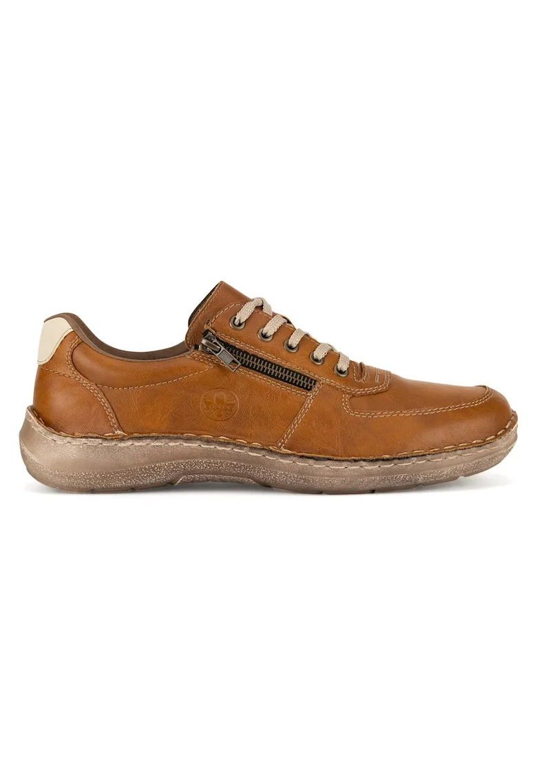 Pantofi barbati,  semi-inalti, confortabili, maro, material sintetic