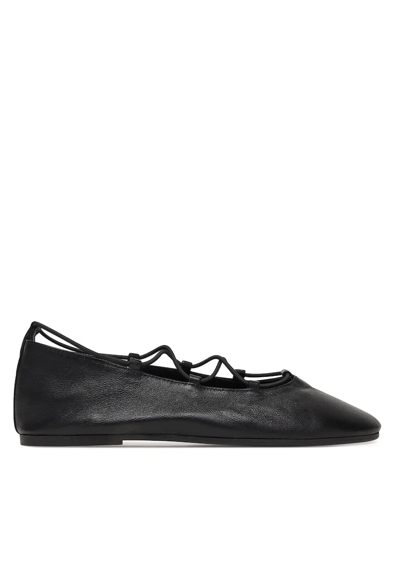 Balerini,  Piele naturala, Negru,
