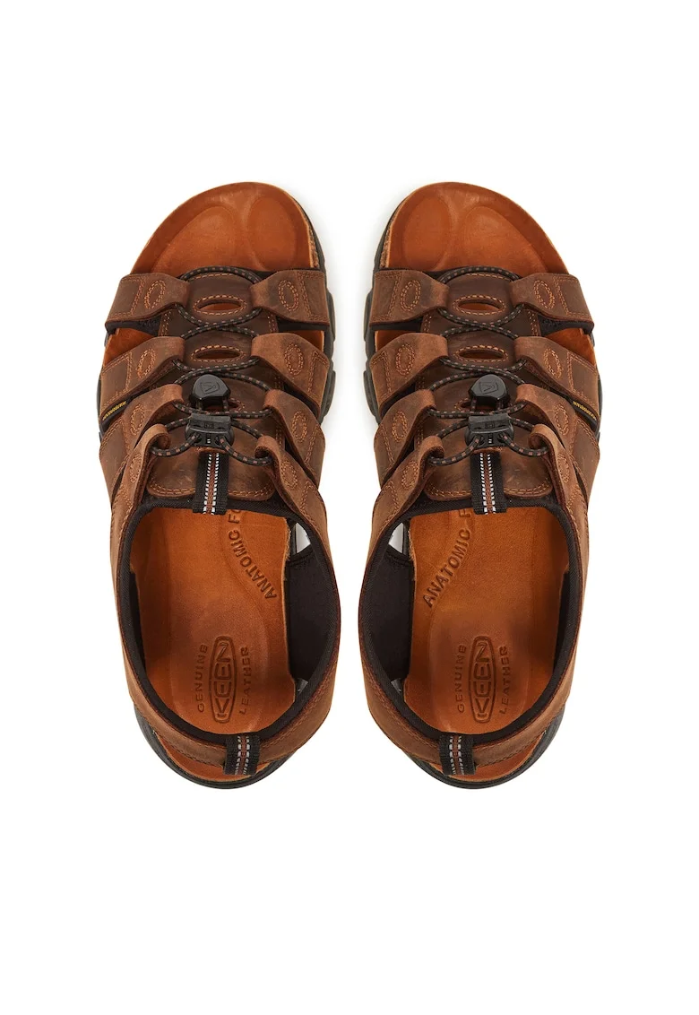 Sandale barbat,  piele naturala, maro