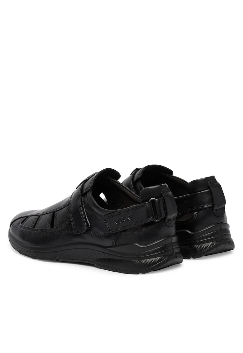 Sandale barbati,  piele naturala, negru, sistem inchidere Velcro