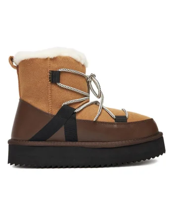 Cizme dama,  piele naturala, flatform, maro
