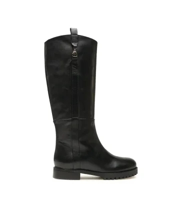 Cizme dama,  piele naturala, fermoar, negru,