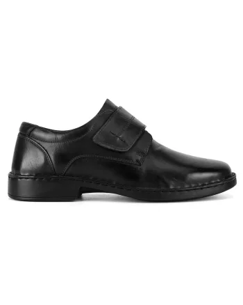 Pantofi barbati,  piele naturala, negru, sistem inchidere Velcro