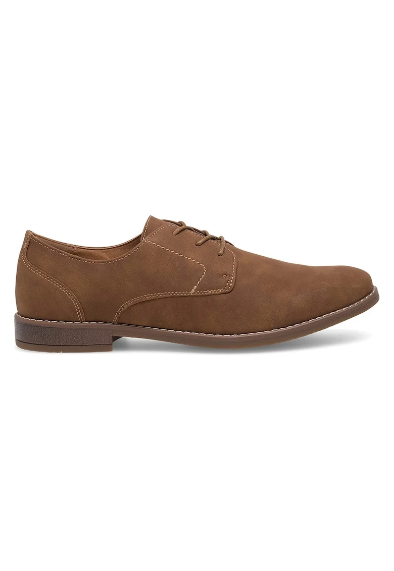 Pantofi barbat,  elegant, camel, sintetic