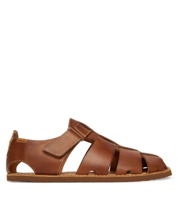 Sandale barbat,  piele naturala, velcro, maro