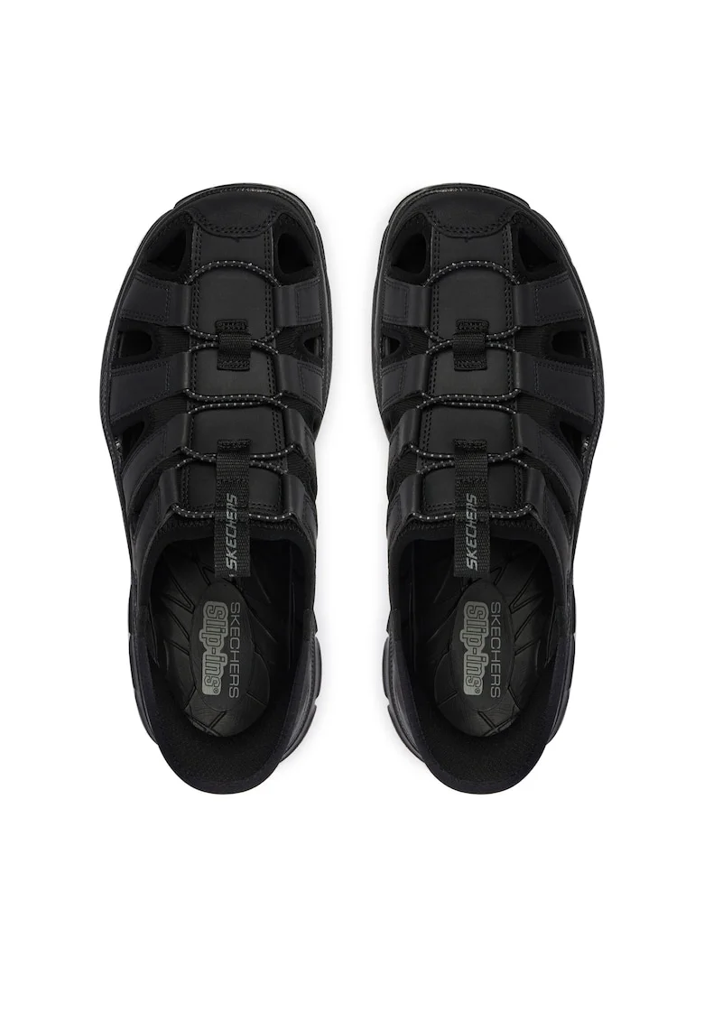Sandale  material piele naturala, negru,