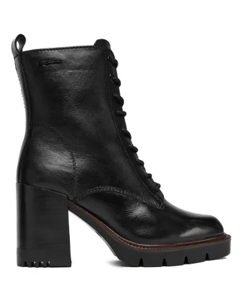 Botine pentru femei,  piele naturala, negru,
