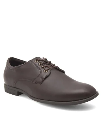 Pantofi barbat,  piele ecologica, maro, design modern, potrivire optima