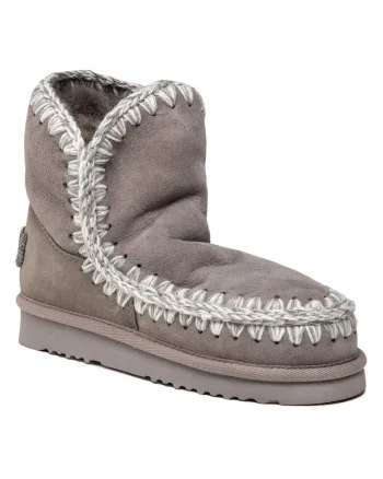 Cizme dama  gri, piele naturala, material sintetic,