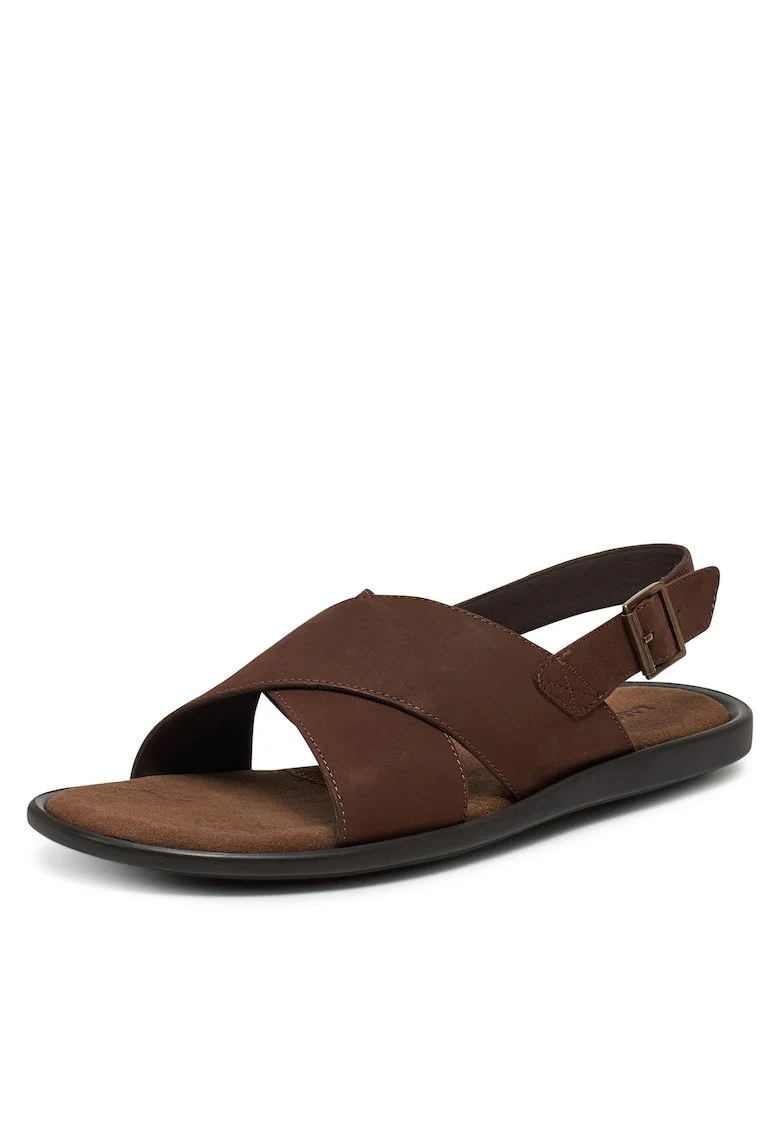Sandale barbat,  piele naturala, maro, interior din piele