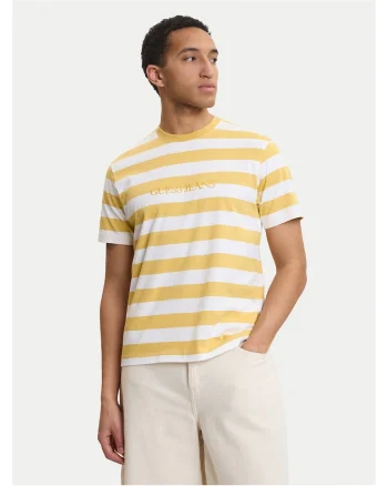 Tricou barbati,  dungi, galben, bumbac