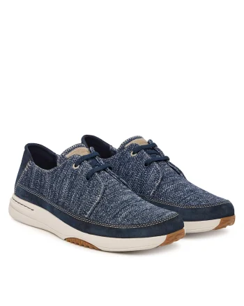 Pantofi barbati,  tesatura, albastru, material sintetic