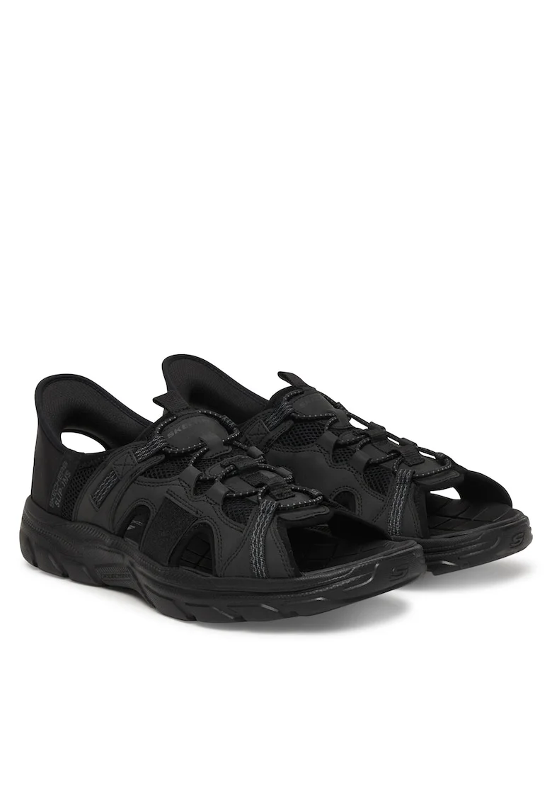 Sandale barbat,  piele ecologica, negru,