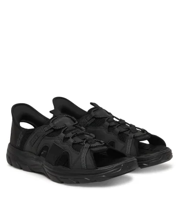 Sandale barbat,  piele ecologica, negru,