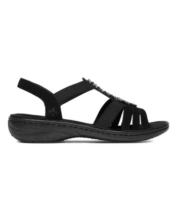 Sandale dama,  sintetic, negru, confortabile, usoare