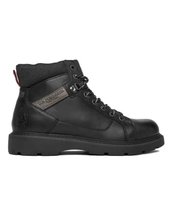 Pantofi U S Polo Assn, piele naturala, negru,