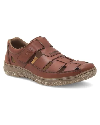 Sandale barbat,  piele naturala, maro, 43 EU,