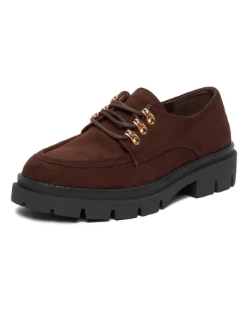 Pantofi dama,  textil, maro, talpa groasa