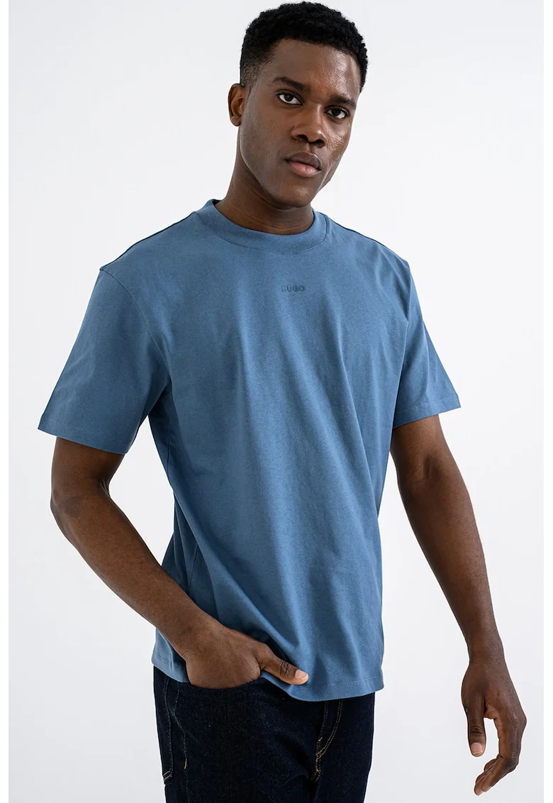 Tricou relaxed fit de bumbac Dapolino, Albastru inchis/Albastru