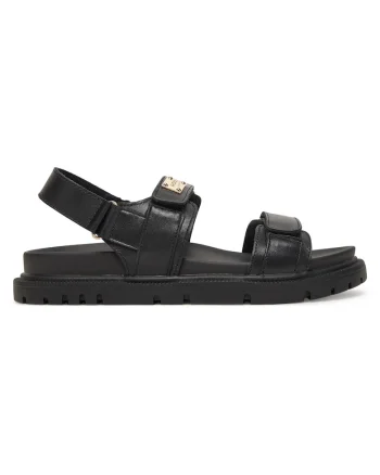 Sandale dama,  piele naturala, velcro, negru